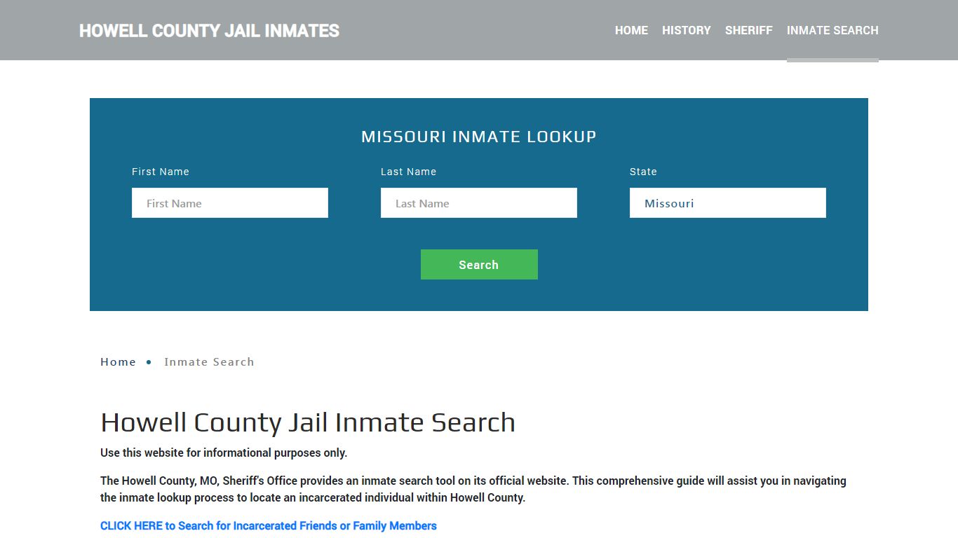 Howell County, MO Detainee Lookup