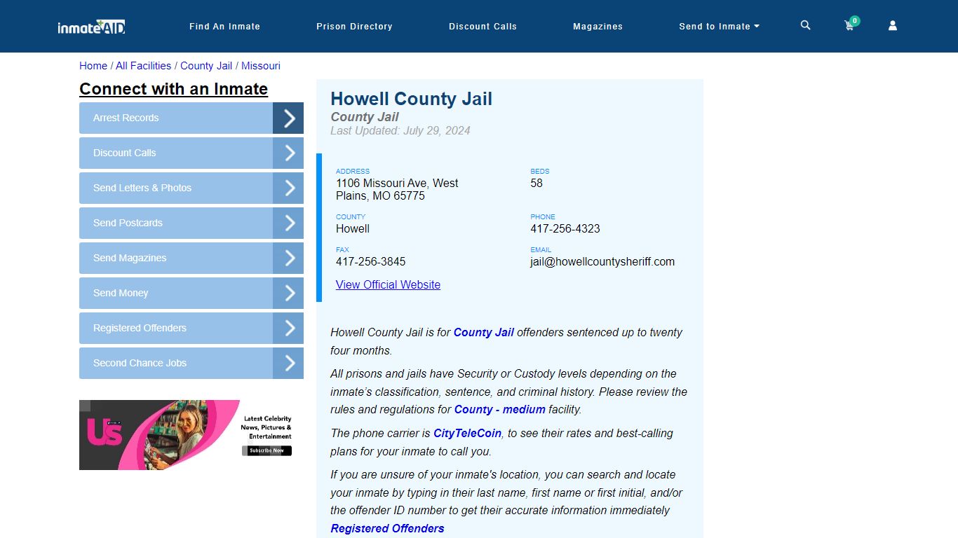 Howell County Jail - Inmate Locator